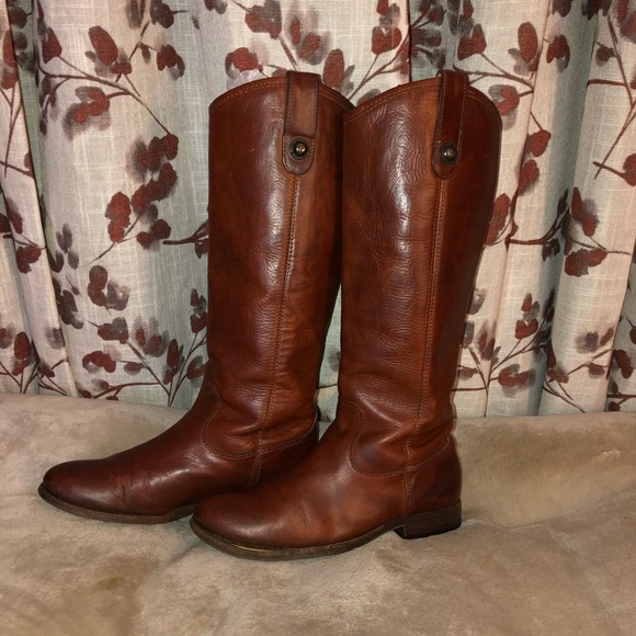 Frye”Melissa”Tall Button Boot,Size-6,Color-Cognac - Picture 3 of 6